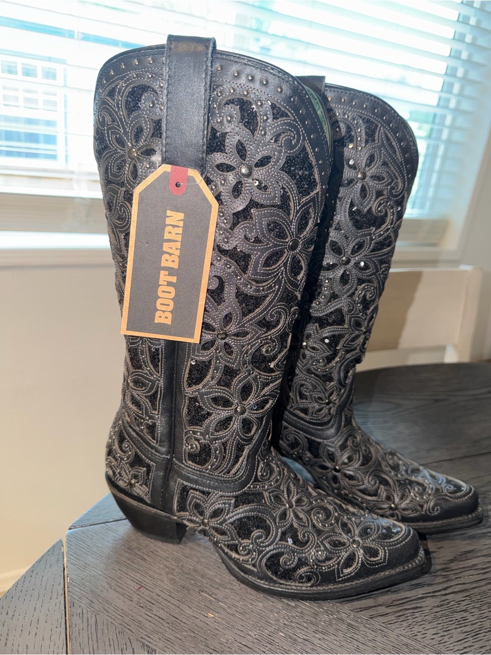 Boot Barn Black Embellished Western Boots